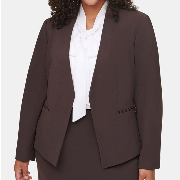 Calvin Klein Jackets & Blazers - Calvin Klein Plus Size Asymmetrical Suit Jacket